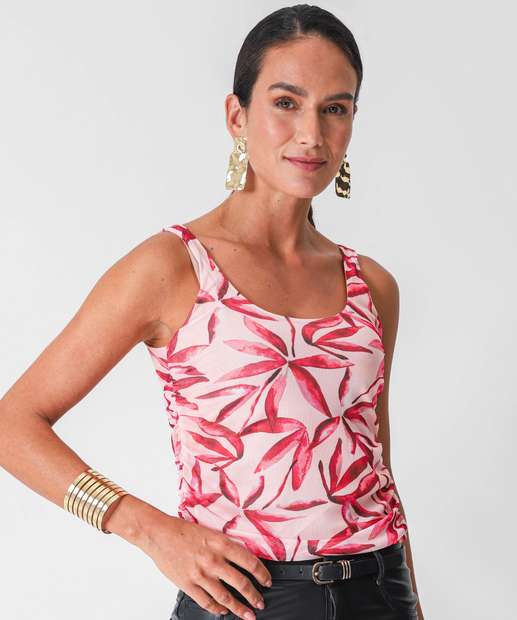 Image_Blusa Regata Feminina Franzida Tule Marisa Rosa