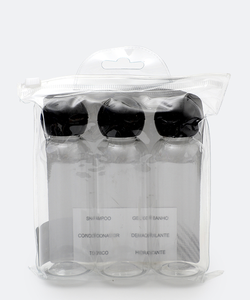 Kit De Viagem Feminino 3 Peças Marisa Preto