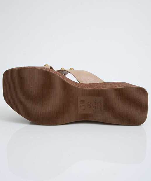 Tamanco Feminino Plataforma Tachas Vizzano