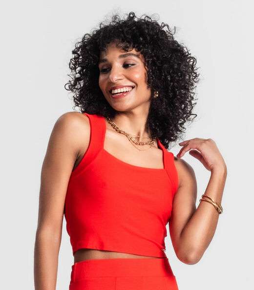 Cropped Feminino Rovitex Laranja