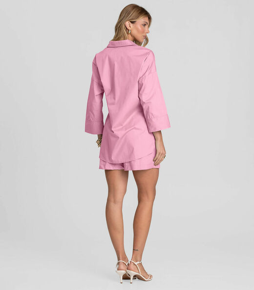Camisa Feminina Manga 7/8 Dianna Rosa