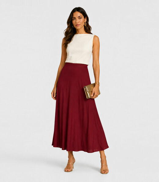 Image_Saia Feminina Midi Evase Dianna Vermelho