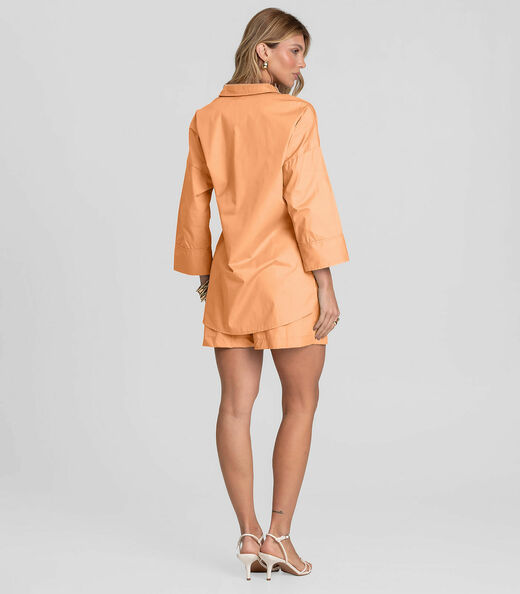Camisa Feminina Manga 7/8 Dianna Laranja